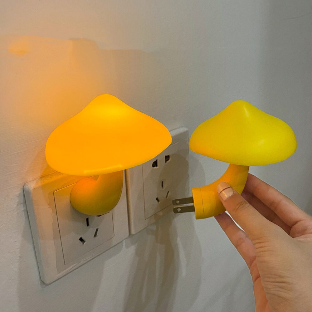 Creative mushroom plug-in LED bedside night light - Image 2